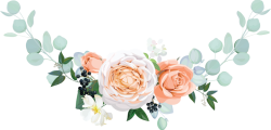 Beautiful wedding flower garland graphic